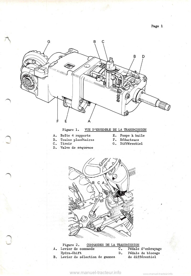 Troisième page du Manuel Réparation tracteur David Brown Transmission Hydra-Shift