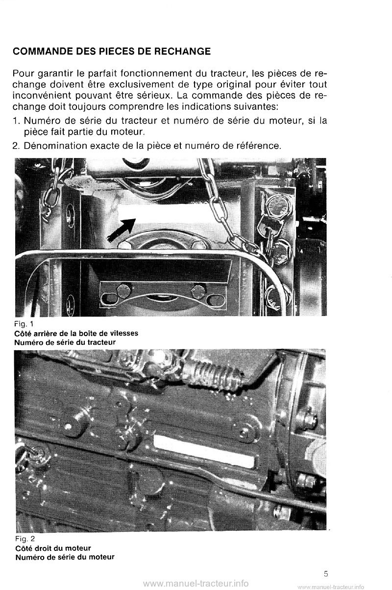 Troisième page du Livret d'entretien tracteurs Lamborghini 550 650