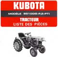 Catalogue de la liste des pièces de rechange Kubota B5100 (E-P E-PT)