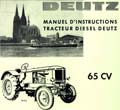 Manuel d’instruction tracteur DEUTZ 65ch