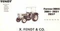 Catalogue pièces tracteurs Fendt Farmer 200S 200V 203V 203P