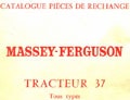 massey ferguson tracteur MF37 catalogue pieces de rechange