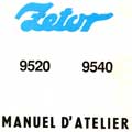Manuel d'atelier tracteur Zetor 9520 9540