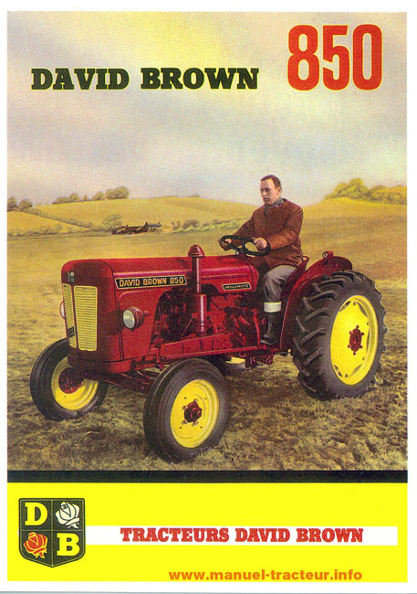 carte postale Tracteur David Brown 850