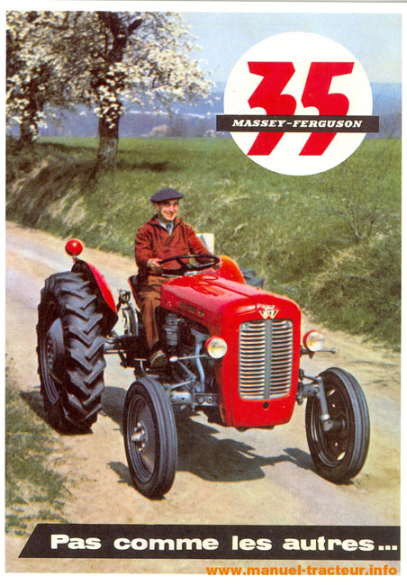 carte postale Tracteur Massey Ferguson 35