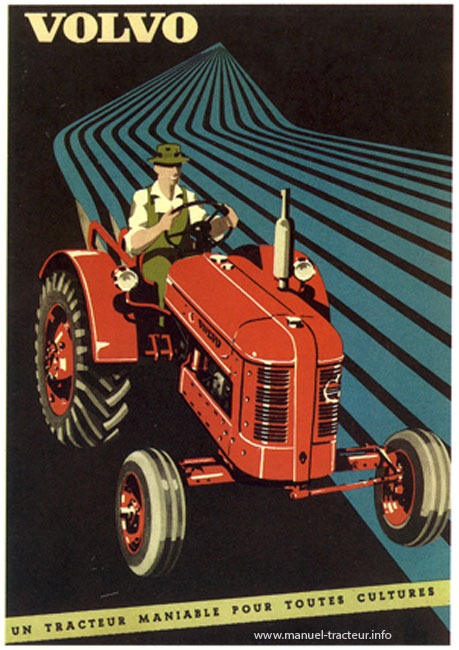 carte postale Tracteur Volvo