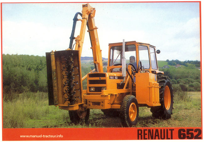 carte postale Tractopelle Renault 652