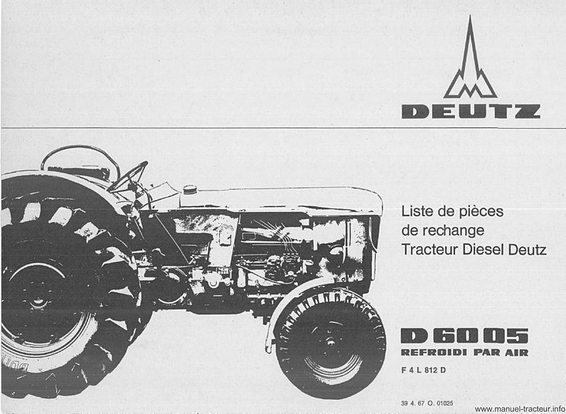 Deuxième page du Catalogue pièces détachées DEUTZ D 6005