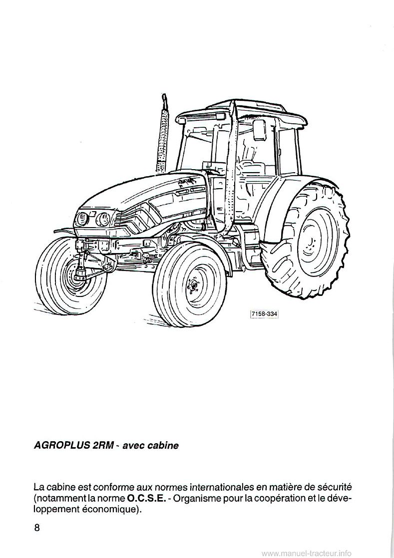 Troisième page du Manuel entretien Deutz Agroplus 75 85 95 110
