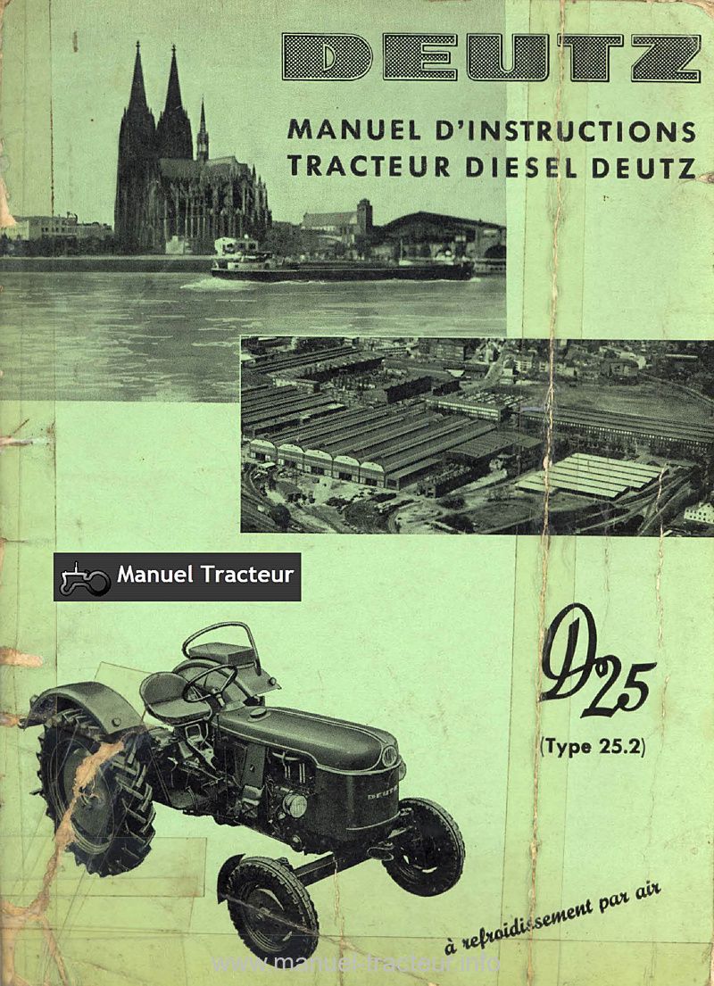 Première page du Manuel instructions DEUTZ D25