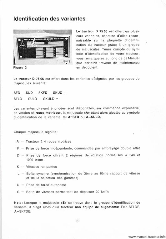 Cinquième page du Manuel instructions DEUTZ D 7506