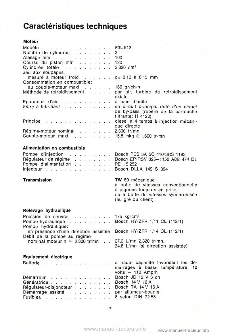 Cinquième page du Manuel instruction Deutz D5006