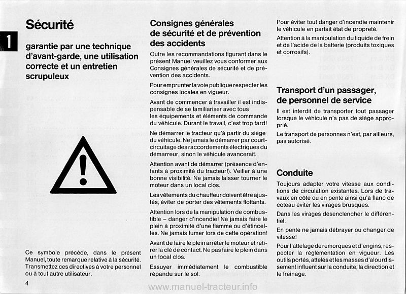 Sixième page du Manuel instruction Deutz Agrostar DX 4.61 4.71 6.11 6.31 6.61