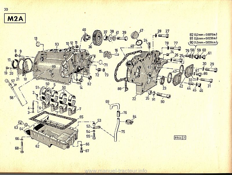 Sixième page du Catalogue pièces rechange DEUTZ D 4005