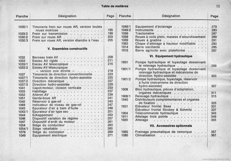 Quatrième page du Catalogue pièces rechange DEUTZ D 5506