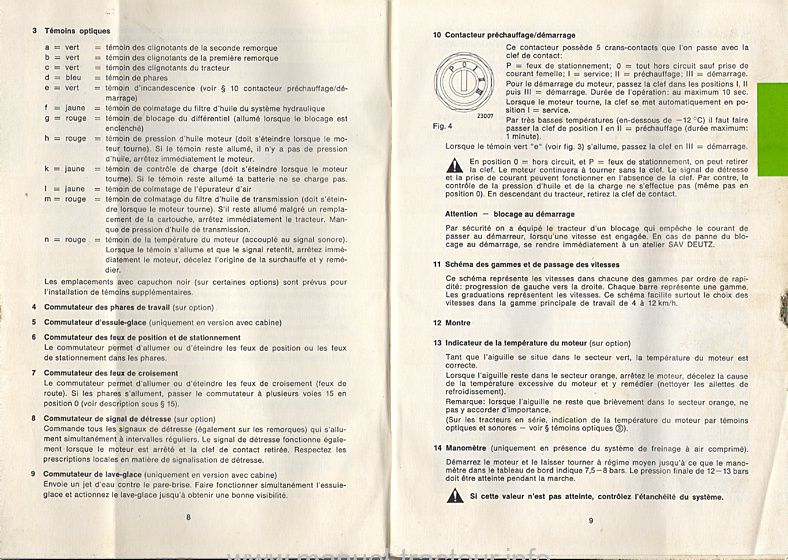 Sixième page du Manuel Instruction DEUTZ DX 85 90 110