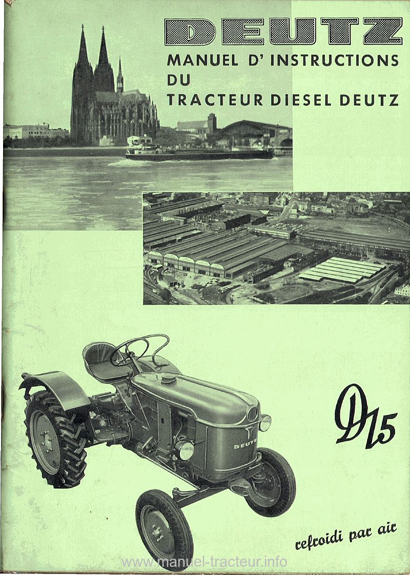 Première page du Manuel instructions DEUTZ D 15