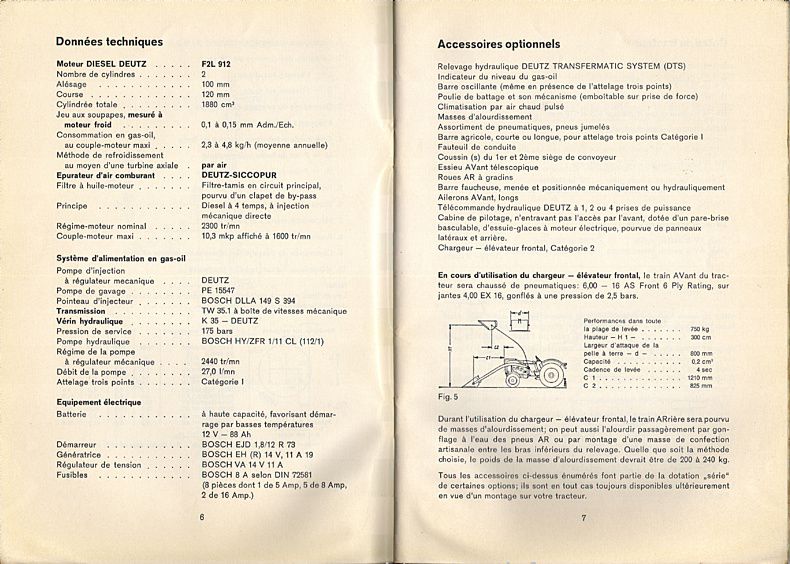 Cinquième page du Manuel instructions DEUTZ D 3006