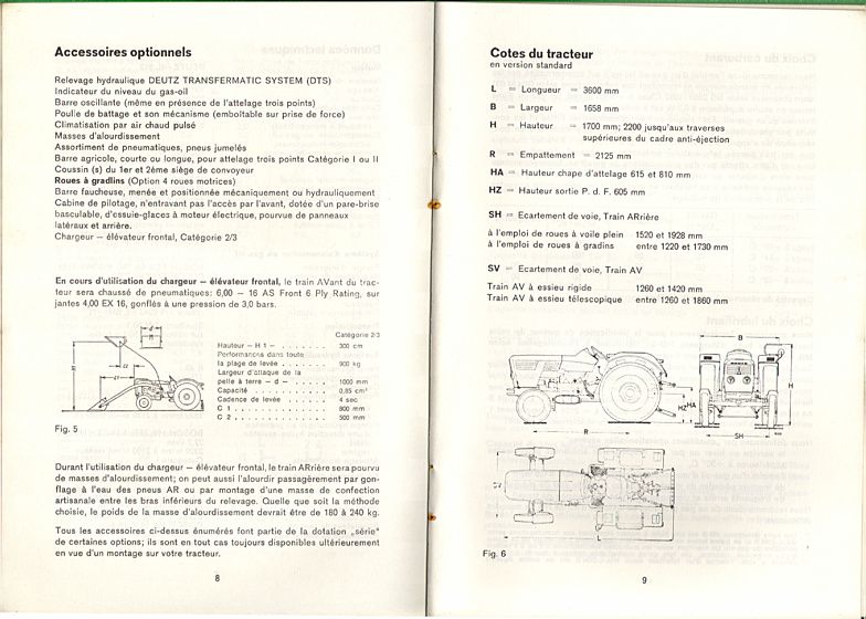 Sixième page du Manuel entretien DEUTZ D 5506