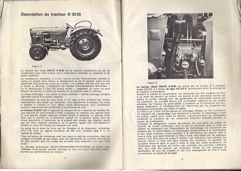 Quatrième page du Manuel instructions DEUTZ D 3005