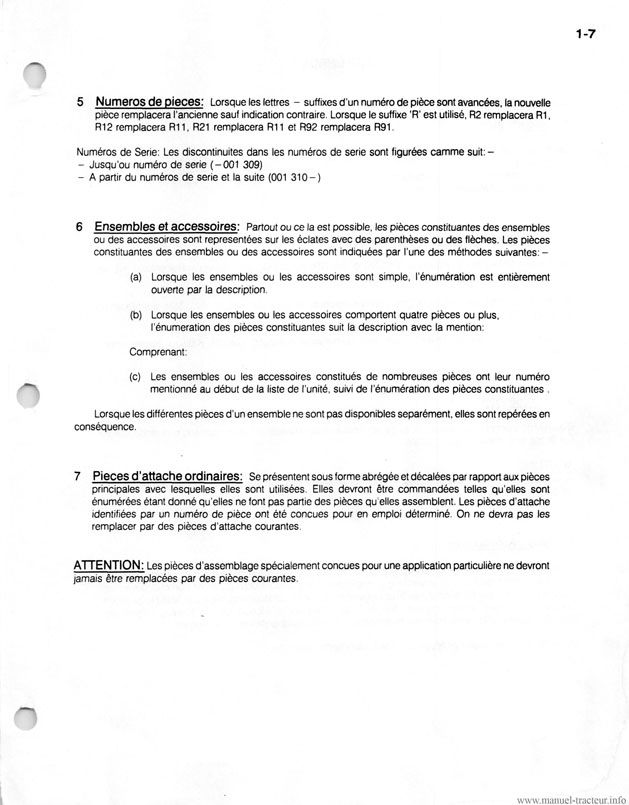 Extrait du guide de réparation - Catalogue de pièces de rechange CASE IH 695XL 795XL 895XL 995XL
