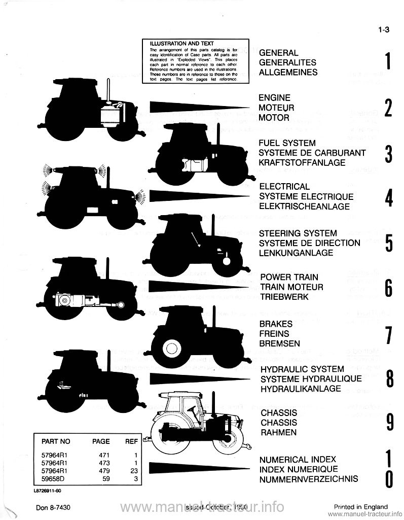 Sixième page du Catalogue pièces CASE IH 740 840 940