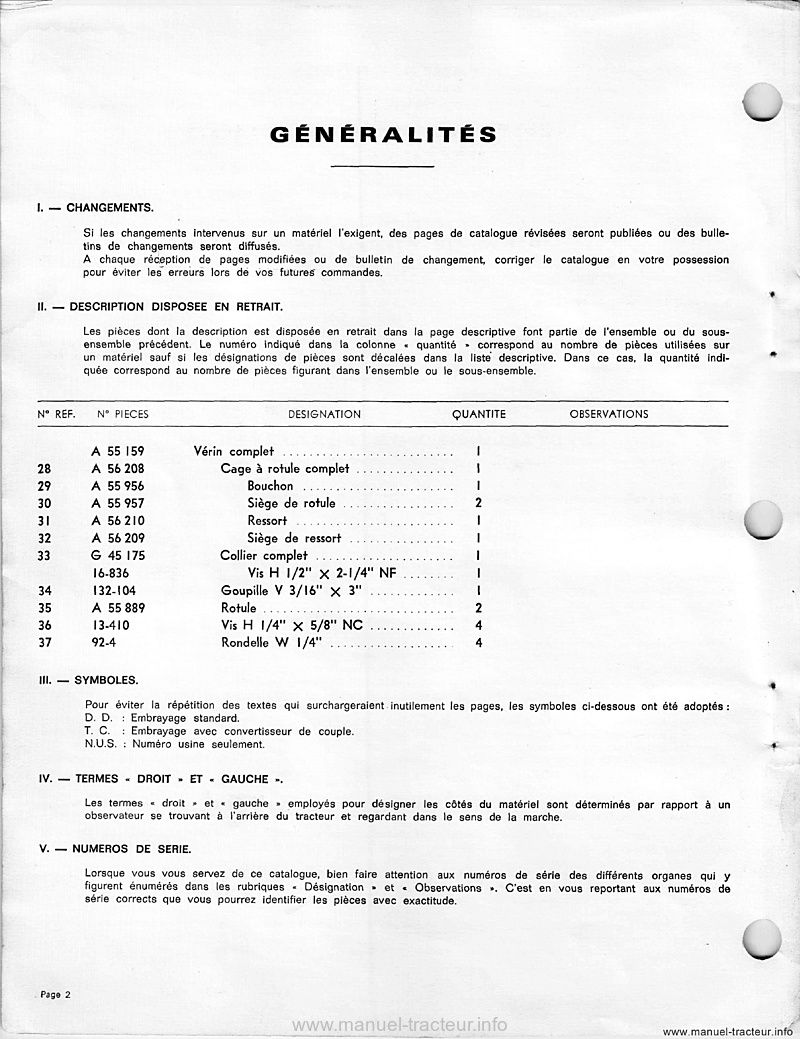 Troisième page du Catalogue de pièces détachées CASE 580CK