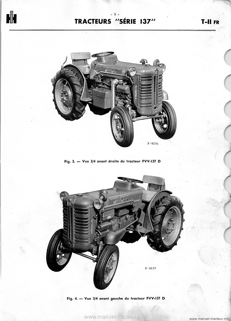 Sixième page du Catalogue pièces FARMALL série F-137D FVV-137D