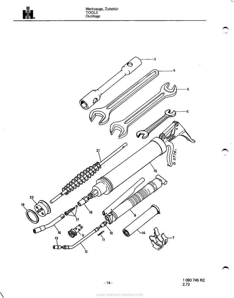 Cinquième page du Catalogue de pièces détachées tracteurs IH 946 1046 1246