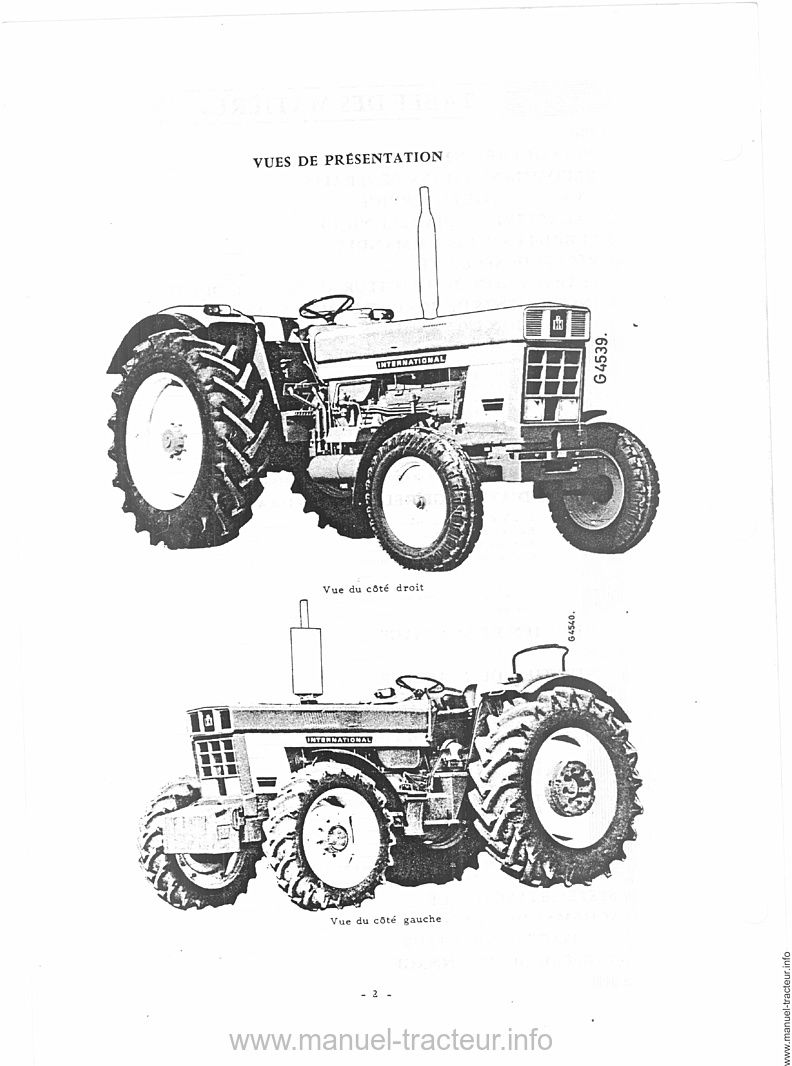 Cinquième page du Livret entretien INTERNATIONAL CASE IH 946 1046 1246 