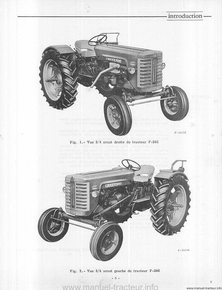 Sixième page du Livret entretien FARMALL F-240