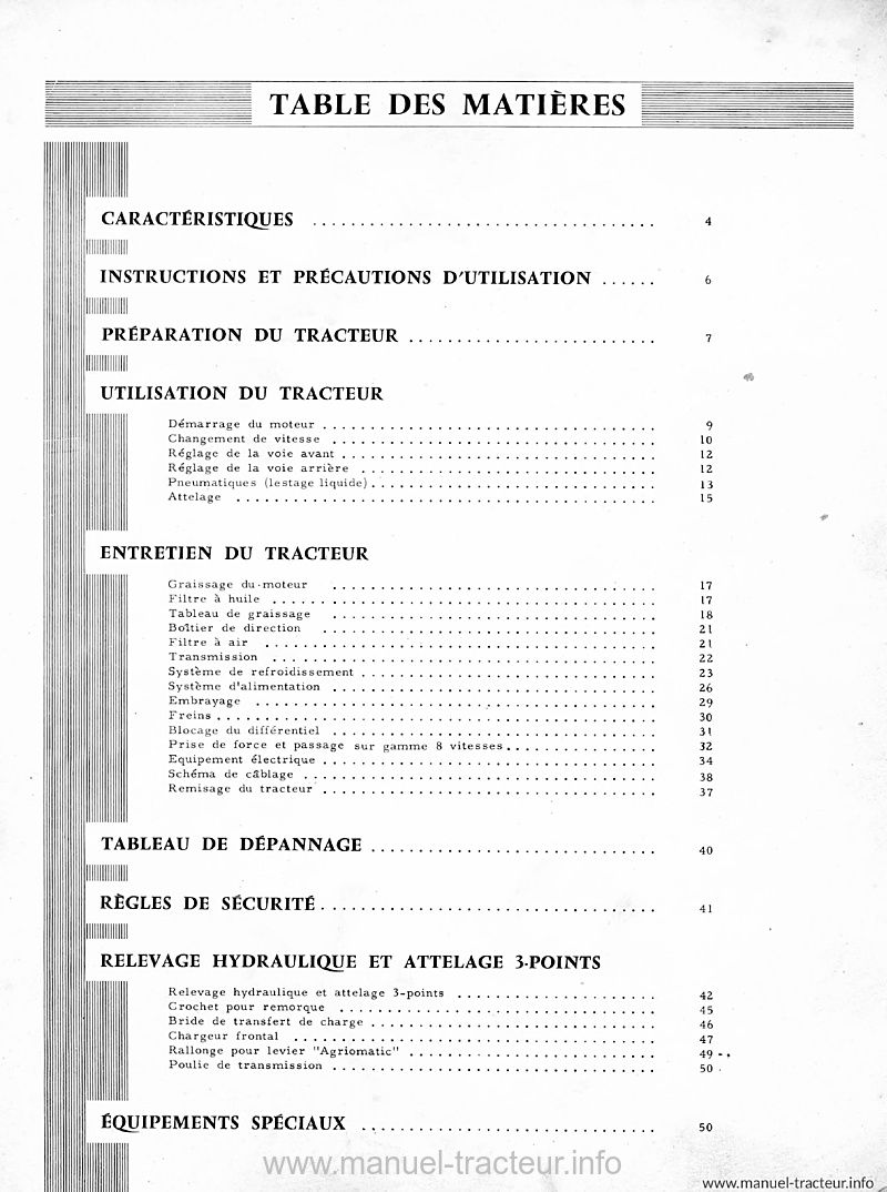 Deuxième page du Livret entretien Mc Cormick IH 322 326