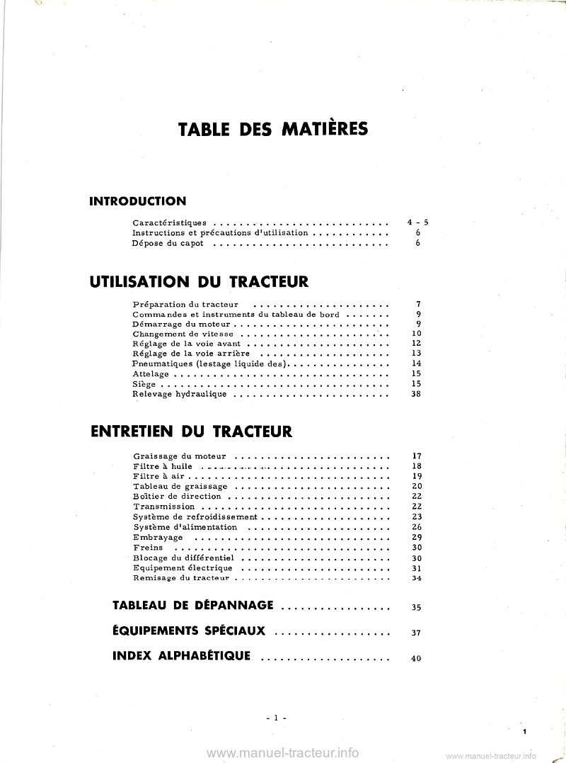 Deuxième page du Livret d'entretien Mc Cormick International D-430