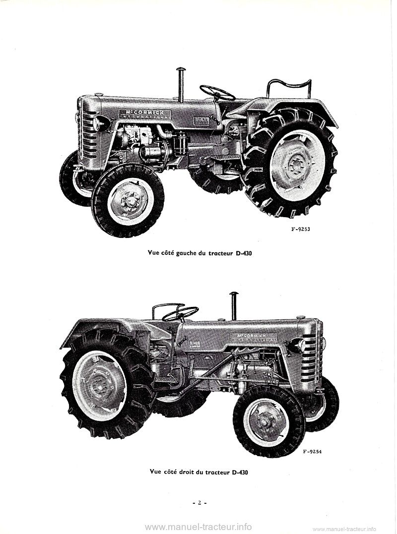 Troisième page du Livret d'entretien Mc Cormick International D-430