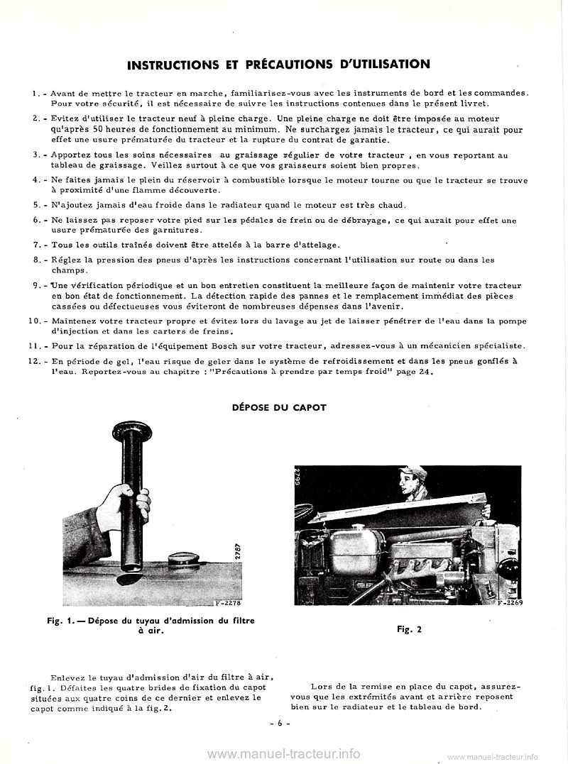 Sixième page du Livret d'entretien Mc Cormick International D-430