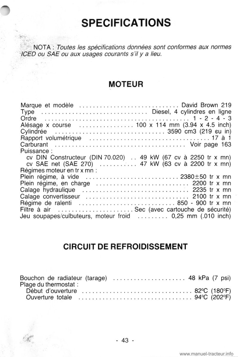 Quatrième page du Livret opérateur chargeuse pelleteuse CASE 580G