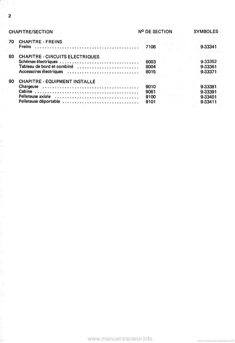 Troisième page du Manuel Atelier Case 580F