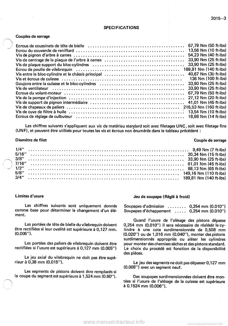 Huitième page du Manuel Atelier Case 580F