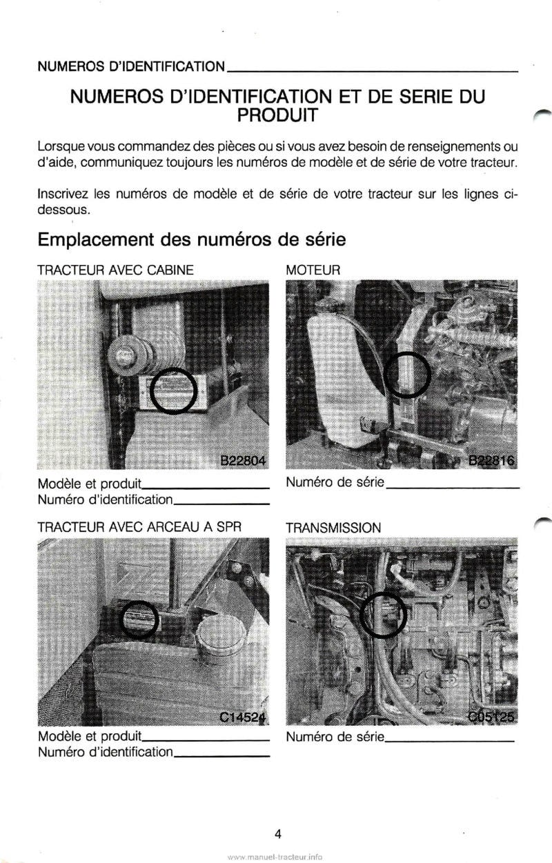 Quatrième page du Manuel du conducteur tracteurs Case IH 5130 5140
