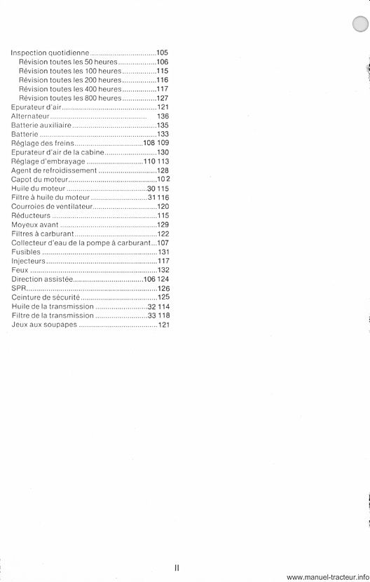 Quatrième page du Manuel utilisation CASE 1194