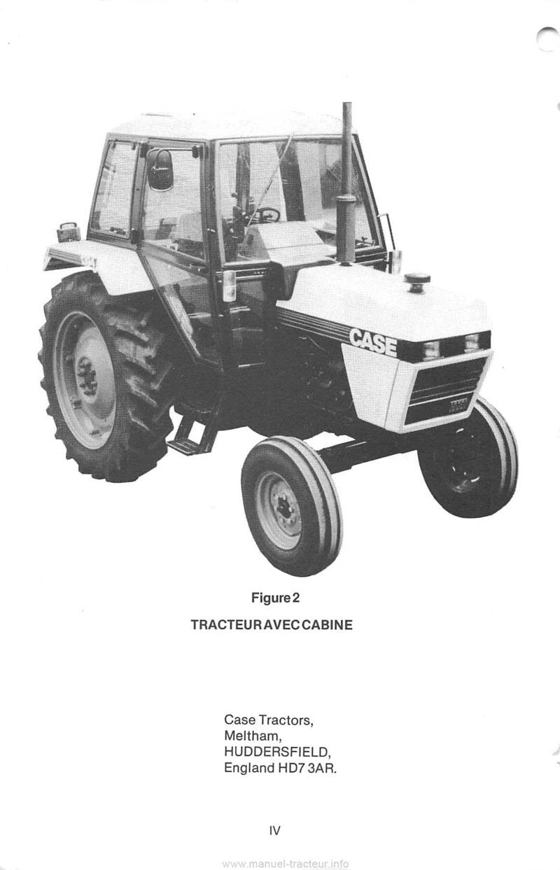 Sixième page du Manuel de l'opérateur tracteur Case 1394