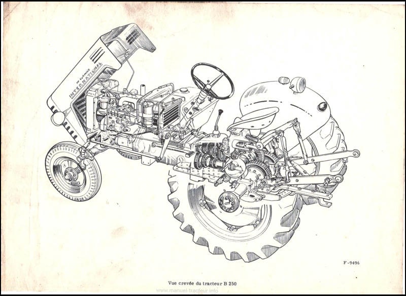 Deuxième page du Manuel de service tracteur Mc Cormick International B-250 Chassis