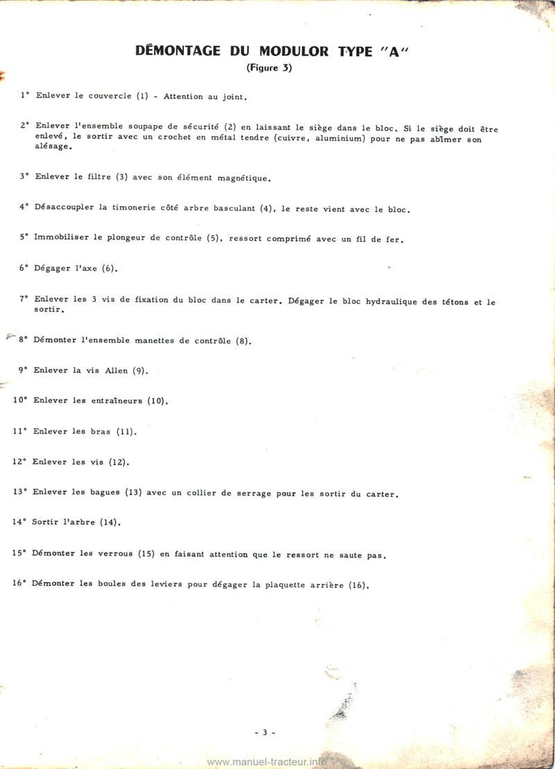 Cinquième page du Manuel de service tracteurs Mc Cormick International Relevage hydraulique MODULOR 