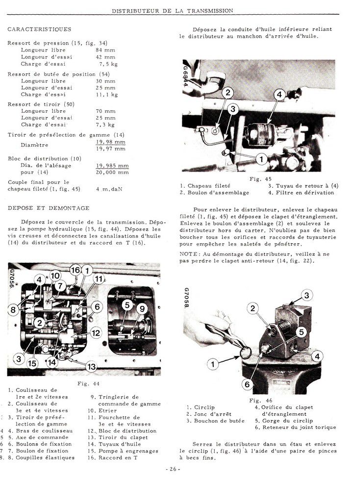 Sixième page du Manuel service Transmission IH 644 744 844 844S