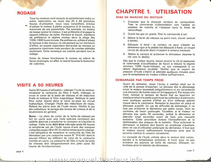 Quatrième page du Livret instructions DAVID BROWN 880 Selectamatic  Livedrive
