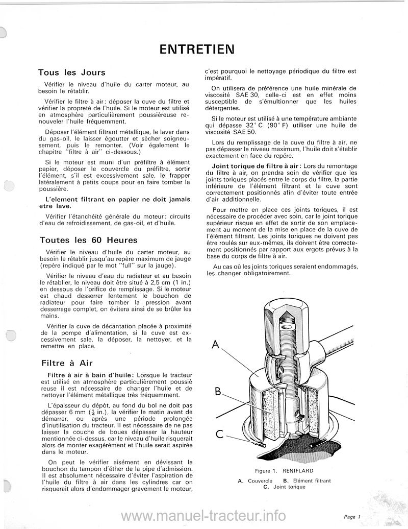 Quatrième page du Manuel réparation Moteur 3 cylindres DAVID BROWN