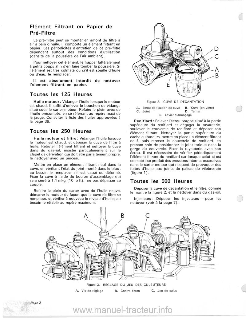 Cinquième page du Manuel réparation Moteur 3 cylindres DAVID BROWN