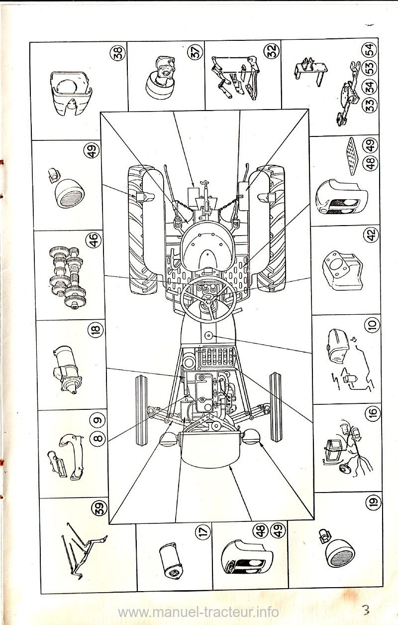 Cinquième page du Catalogue de pièces détachées des tracteurs Ford Dexta et Super Dexta 1965