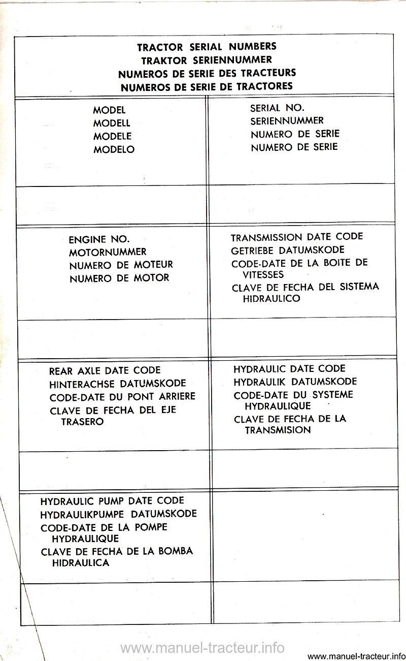 Deuxième page du Catalogue pièces détachées FORD 2000 3000