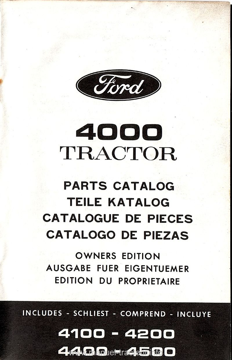 Troisième page du Catalogue pièces détachées FORD 400042004400 4500